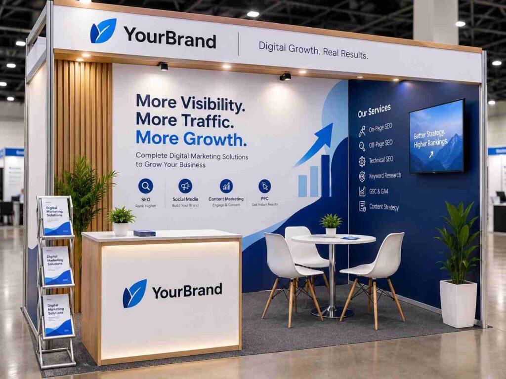 small booth trade show graphics